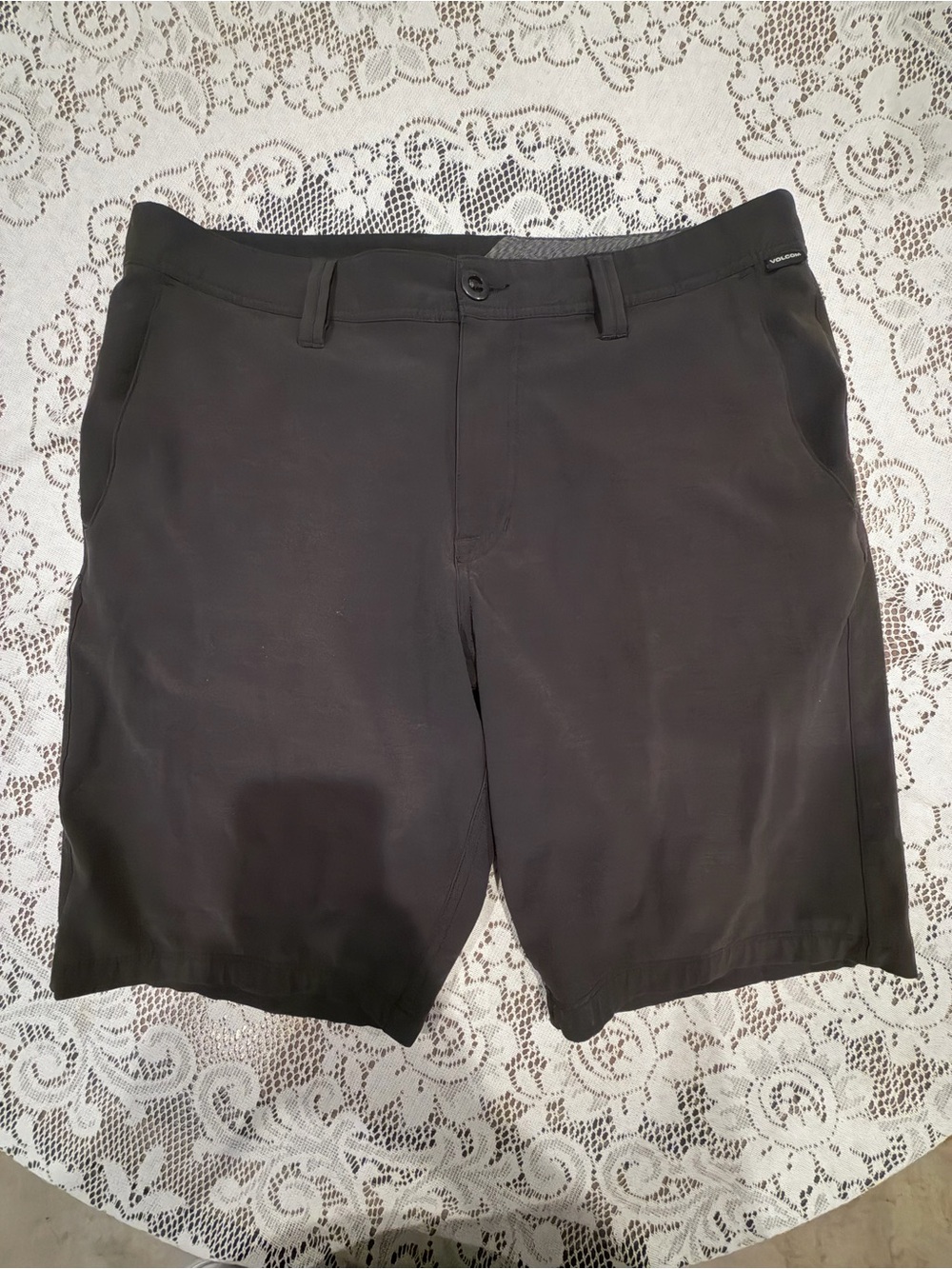 Volcom Men's Black Flat Front Shorts